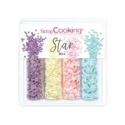 4 Décors En Sucre Star Mix 52 G ScrapCooking