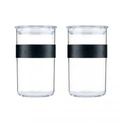 Bocal Plastique 1 L Avec Couvercle (x2) PRESSO Bodum