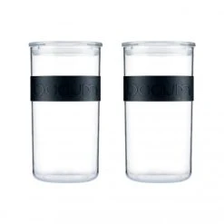 Bocal Plastique 2 L Avec Couvercle (x2) PRESSO Bodum