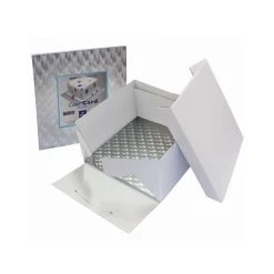 Boîte à Gâteau Carré Avec Support 25x25x15 Cm PME