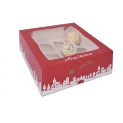 Boîte Cupcake Noël 28,8 X H 10 Cm (x2) House Of Marie