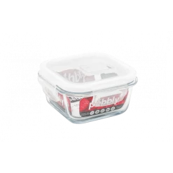 Boîte De Conservation En Verre Carré 320 Ml Pebbly