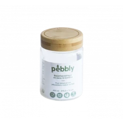 Boîte De Conservation En Verre Et Bambou Rond 450 Ml Pebbly
