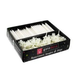 GATODECO Bougies Blanches Avec Supports (x125) Gatodéco