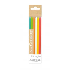 Bougies Longues Multicolore 12 Cm (x12) Scrapcooking