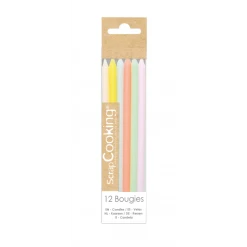 Bougies Longues Pastel 12 Cm (x12) Scrapcooking