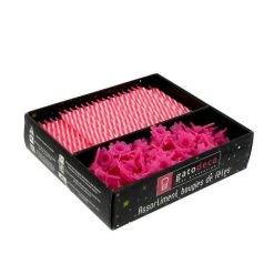 GATODECO Bougies Roses Avec Supports (x125) Gatodéco