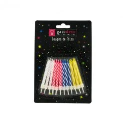 GATODECO Bougies Torsadées Assorties (x24) Gatodéco