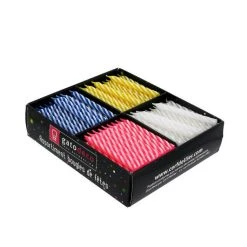 GATODECO Bougies Torsadées Fines Assorties (x250) Gatodéco