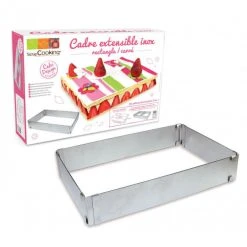 Cadre à Pâtisserie Extensible Inox Rectangle Scrapcooking