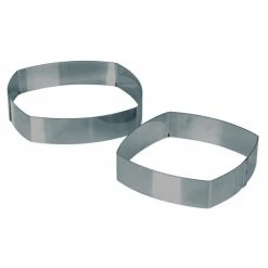 MALLARD FERRIERE Cadre Pâtisserie Carré Bombé Inox 18 Cm X H 4.5 Cm Mallard Ferrière