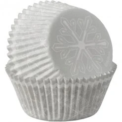 Caissette En Papier ArgentĂ©e Flocon Ă5cm (x75) Wilton