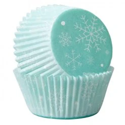 Caissette Cupcake Flocons Neige Wilton (x75)