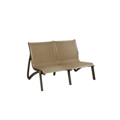 Canapé Conversationnel Bronze Toile Cognac Sunset Grosfillex