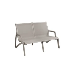 Canapé Conversationnel Gris Platinium Toile Grise Sunset Grosfillex