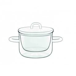 Casserole En Verre Double Paroi 25 Cl (x2) Luigi Bormioli THERMIC GLASS