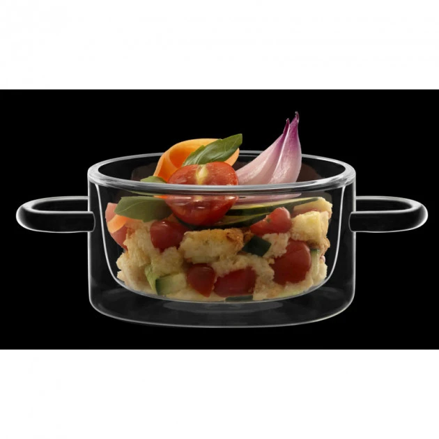 Casserole En Verre Double Paroi 27 Cl (x2) Luigi Bormioli THERMIC GLASS – Image 2