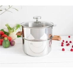 Casserole Et Cuit Vapeur Inox Ø 24 Cm Anses Olivier Biome Cristel