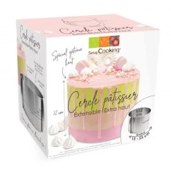 Cercle à Pâtisserie Extensible Inox H 12 Cm Scrapcooking