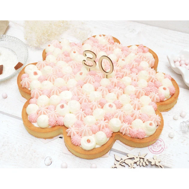 Cercle à Tarte Perforé Marguerite Ø 30 Cm Inox ScrapCooking – Image 2