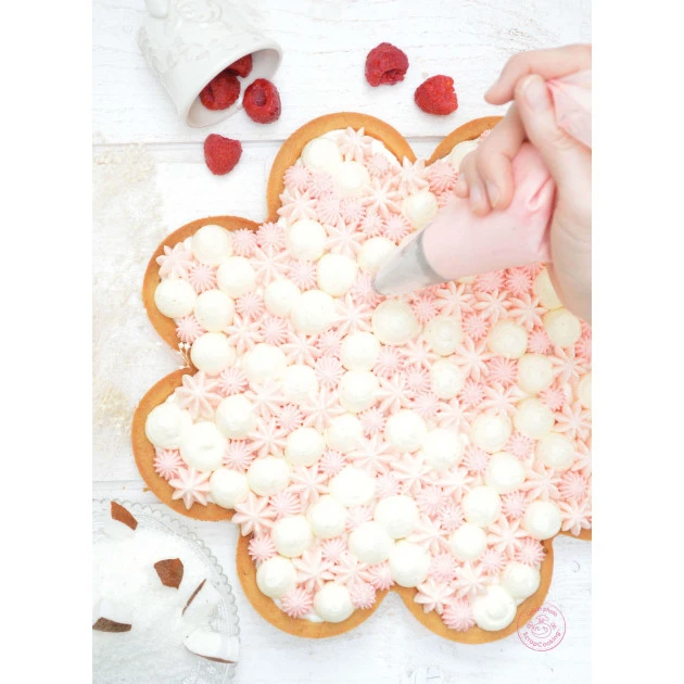 Cercle à Tarte Perforé Marguerite Ø 30 Cm Inox ScrapCooking – Image 3