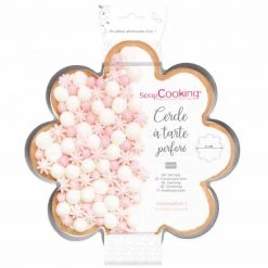 Cercle à Tarte Perforé Marguerite Ø 30 Cm Inox ScrapCooking