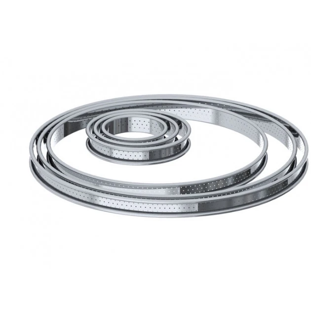 Cercle à Tarte Perforé Ø 22 Cm En Inox Par De Buyer