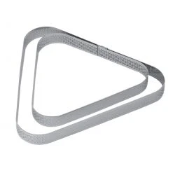 Cercle à Tarte Triangle Inox Micro-perforé 17,5 X 16 Cm X H 2 Cm Pavoni