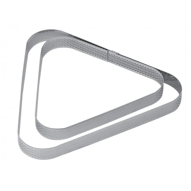 Cercle à Tarte Triangle Inox Micro-perforé 17,5 X 16 Cm X H 2 Cm Pavoni