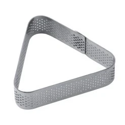 Cercle à Tarte Triangle Inox Micro-perforé 8,5 X 7,5 Cm X H 2 Cm Pavoni