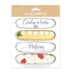 Cercles à Tarte Individuels Perforés Eclair 15 X 4 Cm (x4) Scrapcooking