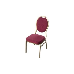 Chaise Empilable Dorée Avec Assise Bordeaux Matignon Lyrose