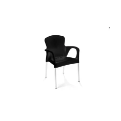 Chaise Empilable Eva Noir Joluce