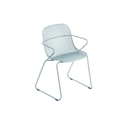 Chaise En Acier Avec Assise Résine Bleu Ether Ramatuelle 73’ Grosfillex