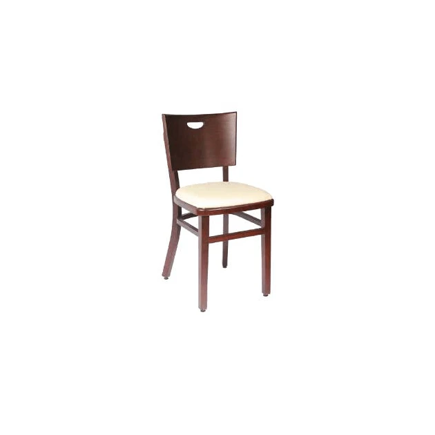 Chaise En Bois Wengé Avec Assise Simili Cuir Bistrot Confort Lyrose