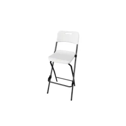 Chaise Haute Pliante En Polyéthylène Blanc Congrès Lyrose