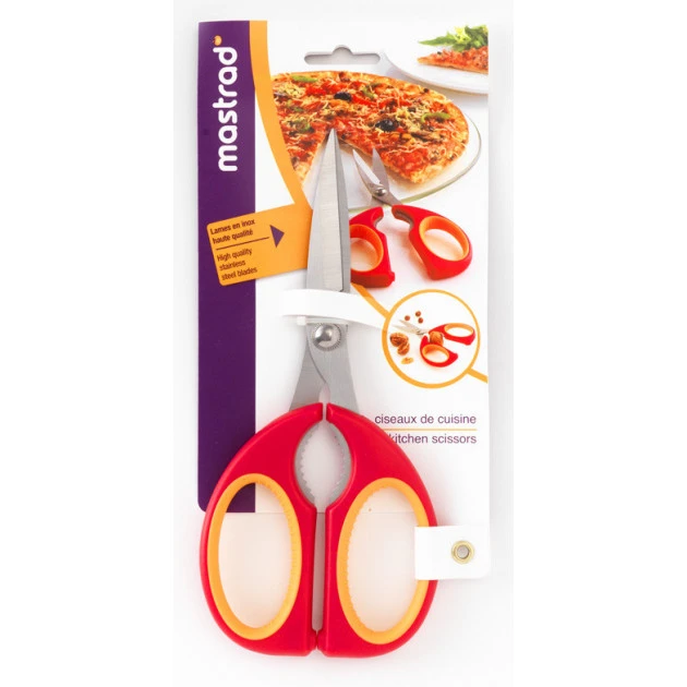Ciseaux De Cuisine Lames Inox Et Casse-Noix Framboise Mastrad – Image 4