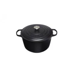 Cocotte En Fonte Haute 24 Cm Noir Mat Le Creuset