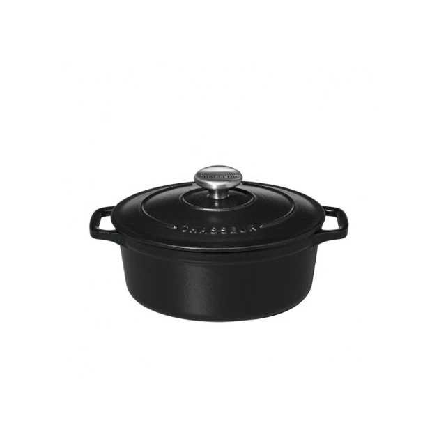Cocotte En Fonte Ovale 17 Cm Noir Mat Chasseur – Image 2