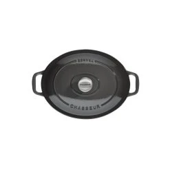 Cocotte En Fonte Ovale 25 Cm Caviar Chasseur
