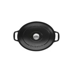 Cocotte En Fonte Ovale 25 Cm Noir Mat Chasseur
