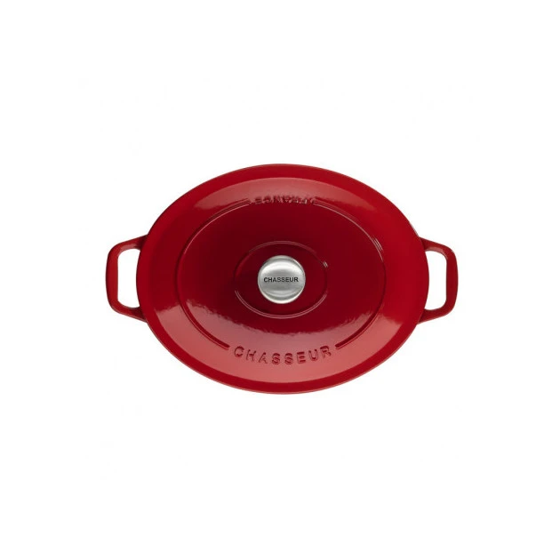 Cocotte En Fonte Ovale 25 Cm Rubis Chasseur