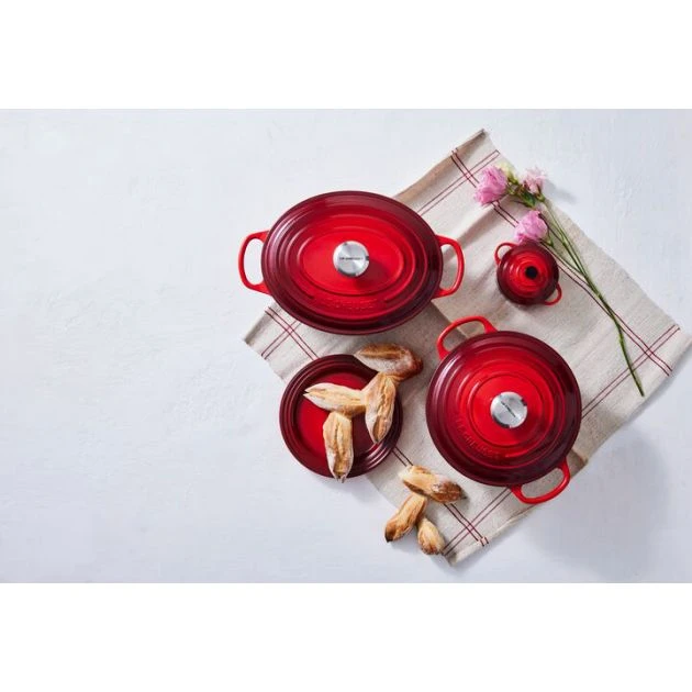 Cocotte En Fonte Ovale 29 Cm Cerise Le Creuset Signature – Image 7