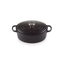 Cocotte En Fonte Ovale 29 Cm Noir Mat Le Creuset Signature