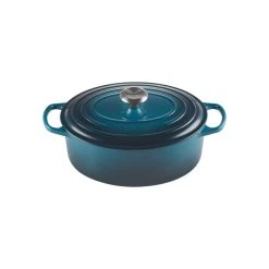 Cocotte En Fonte Ovale 31 Cm Deep Teal Le Creuset Signature