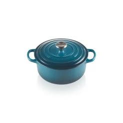 Cocotte En Fonte Ronde 20 Cm Deep Teal Le Creuset Signature