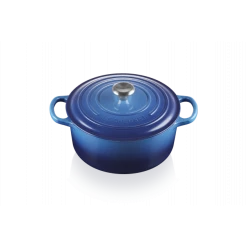 Cocotte En Fonte Ronde 22 Cm Signature Azur Le Creuset