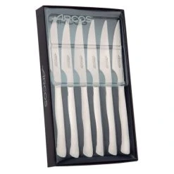 Coffret 6 Couteaux à Steak 11 Cm Lame Lisse Acier Inoxydable Arcos