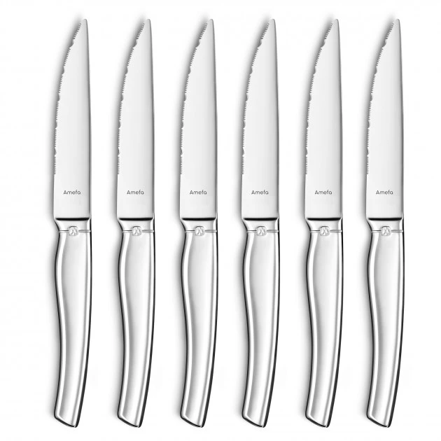 Coffret 6 Couteaux Steak Goliath 22 Cm Amefa