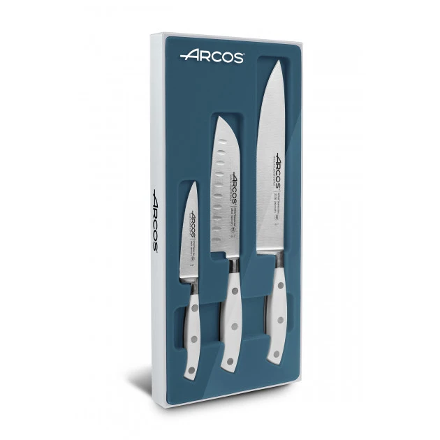 Coffret Couteaux RIVIERA BLANC (x3) Arcos